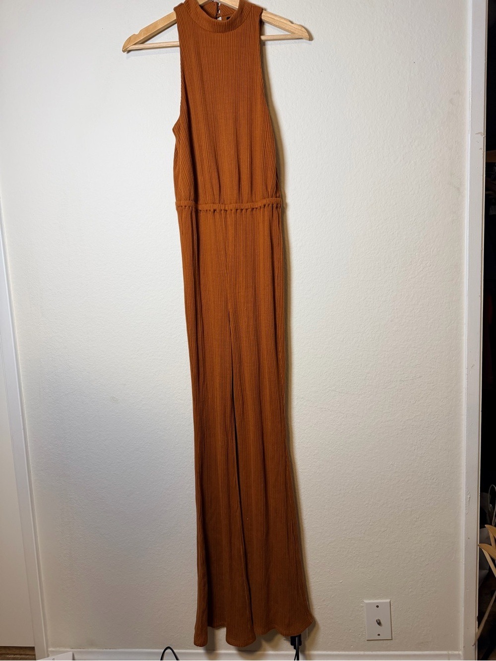 House of Harlow x REVOLVE Caro Terracotta Ribbed Jumpsuit Sofia Richie - Picture 4 of 11